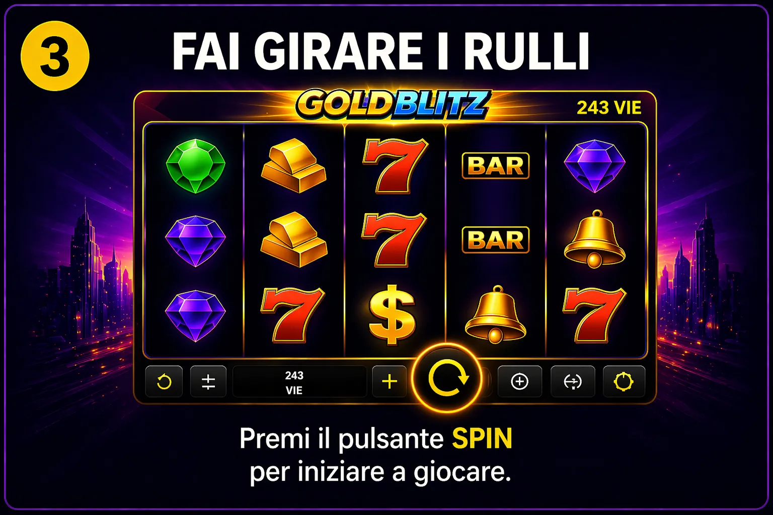 Gold Blitz fai girare i rulli