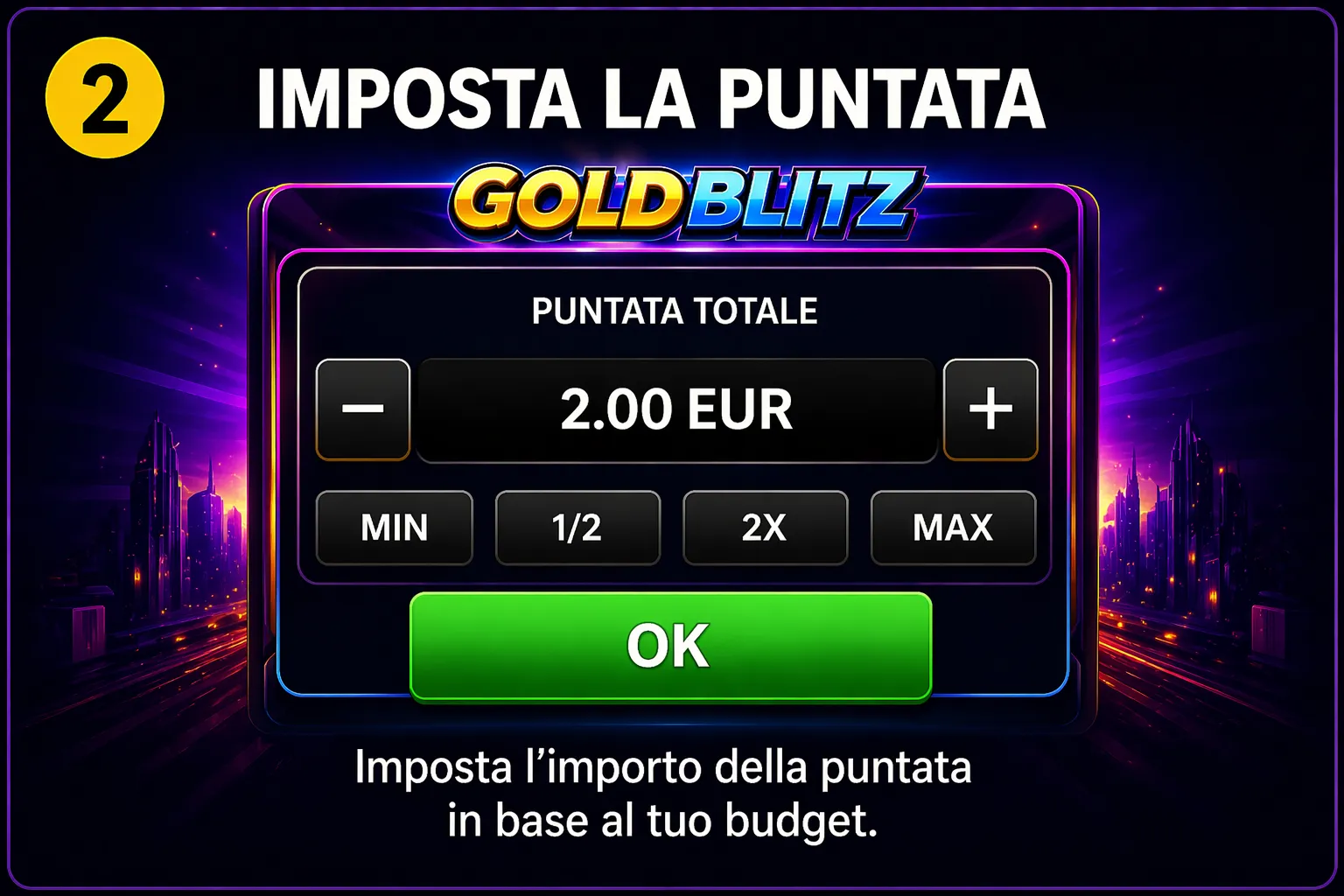 Gold Blitz imposta puntata